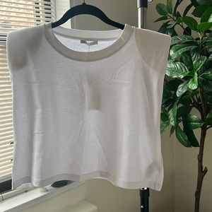 Zara Cropped Shoulder Pad Muscle Tee